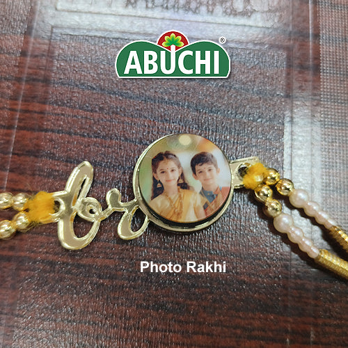 Bro Lettered 2 Step Photo Rakhi