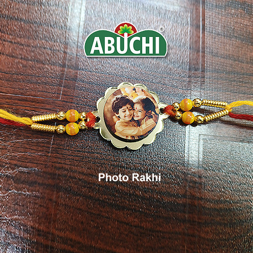 Flower Shape 2 Step Photo Rakhi