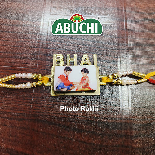 Bhai Lettered 2 Step Photo Rakhi